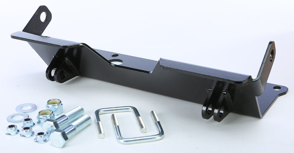 KFI Products UTV plow mount kit 10-5370 with brackets, showing sturdy metal mounting hardware for utility task vehicles.