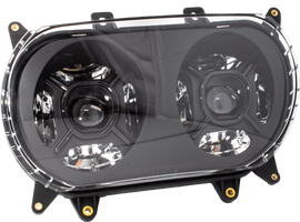 Letric Lighting Co LED double barrel black and chrome front filter for 2015 and up illumination applications.