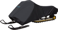 Load image into Gallery viewer, Black Classic Accessories storage cover for short track, medium size, designed to protect outdoor storage units.