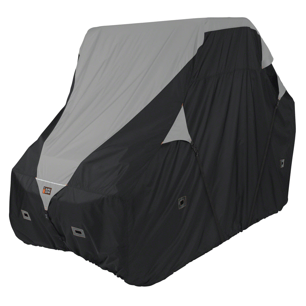 Classic Accessories UTV Deluxe Storage Cover in durable material, fits 150x66x75 inches for outdoor protection of UTVs.
