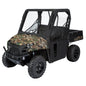 Black UTV cab enclosure by Classic Accessories, designed for Yamaha vehicles, providing weather protection and outdoor coverage.