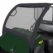Load image into Gallery viewer, Classic Accessories UTV windshield in black, designed for Kaw models, providing protection and visibility for off-road riding.