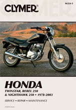 Charger l'image dans la galerie, Clymer repair manual for Honda Twinstar 250 motorcycle, detailed tools guide with illustrations and maintenance instructions.