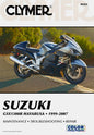 Clymer Suzuki Hayabusa 27-M265 repair manual cover showing detailed illustrations and repair instructions for motorcycle maintenance.