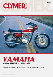 Clymer repair manual for Yamaha 650 Twin motorcycle, detailed tools guide with step-by-step maintenance and repair instructions.