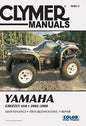 Clymer repair manual for Yamaha Grizzly 660, detailed tools guide with illustrations for maintenance and repairs.