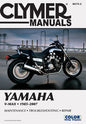 Clymer repair manual for Yamaha V-Max 27-M375 motorcycle, detailed tools and maintenance instructions illustrated on cover