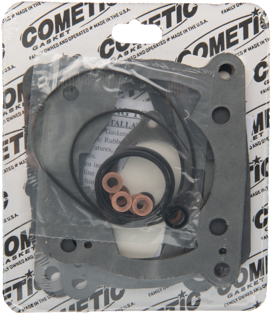 Cometic engine top end kit 68-3743 with gaskets and components for engine rebuild, shown in the product image.