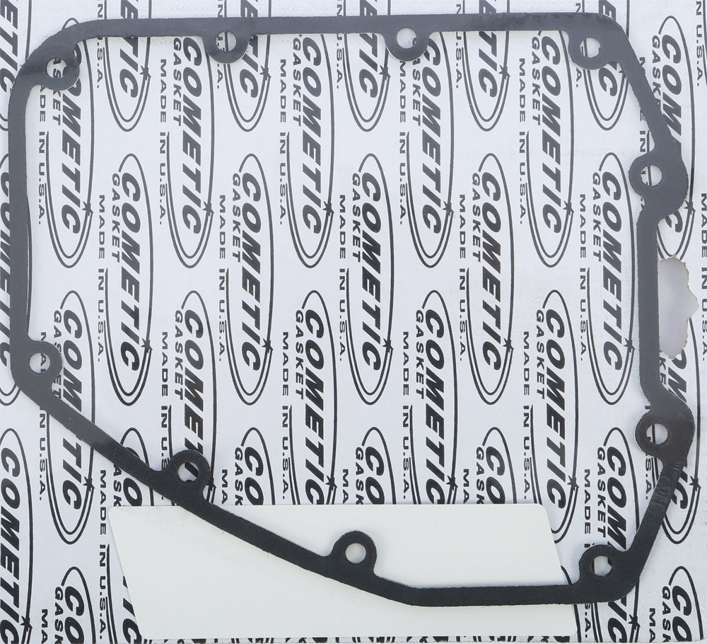 Cometic twin cam engine cam cover gasket, OE#25244-99, for motorcycle or automotive engine, in sealed packaging.