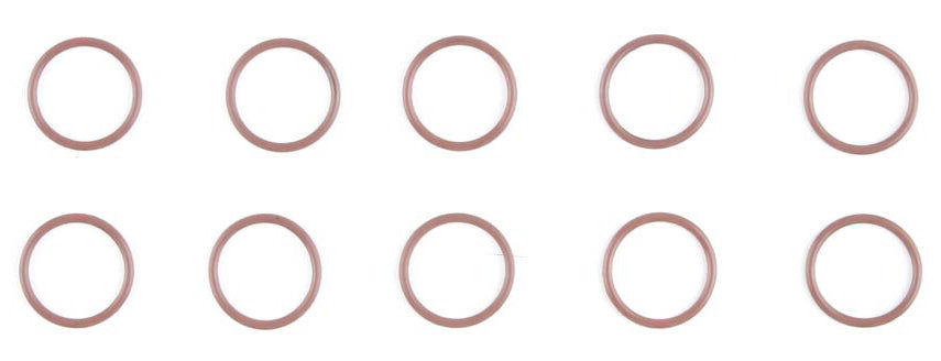 Set of 10 Cometic M8 liquid cooled gasket plugs with O-rings, OE#11900010, used for sealing in engine cooling systems.