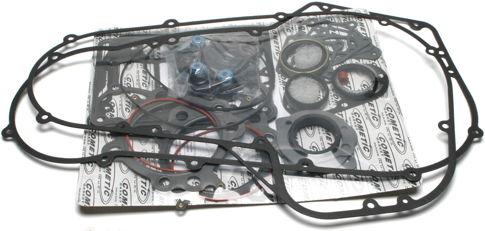 Cometic Complete Est Gasket Twin Cam Kit 68-9161 with various gaskets and seals for motorcycle engine repair.