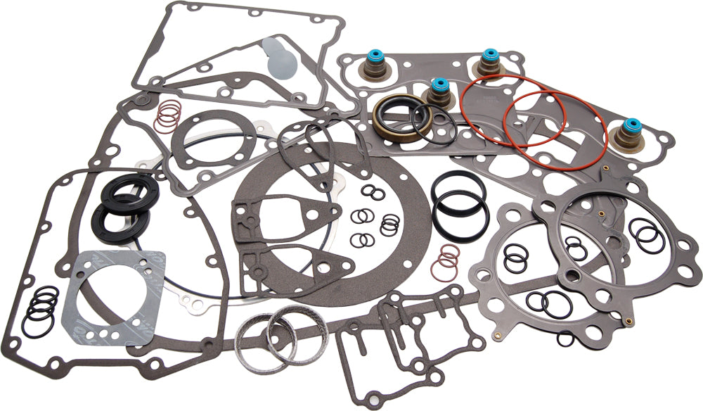 Cometic Complete Est Gasket Twin Cam Kit 68-9185 showing a set of gaskets and seals for motorcycle engine rebuild.