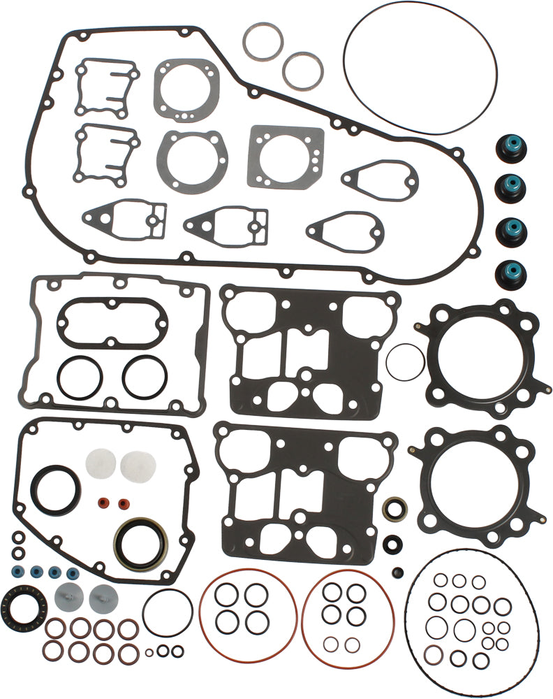 Cometic Complete Est Gasket Twin Cam Kit 68-9777 showing assembled gaskets and seals for motorcycle engine repair.