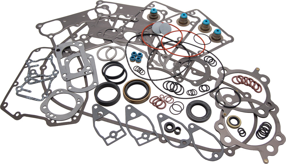 Cometic Complete Exhaust Gasket Twin Cam Kit 68-9778 for motorcycle engine, sealed packaging, detailed gasket components visible.