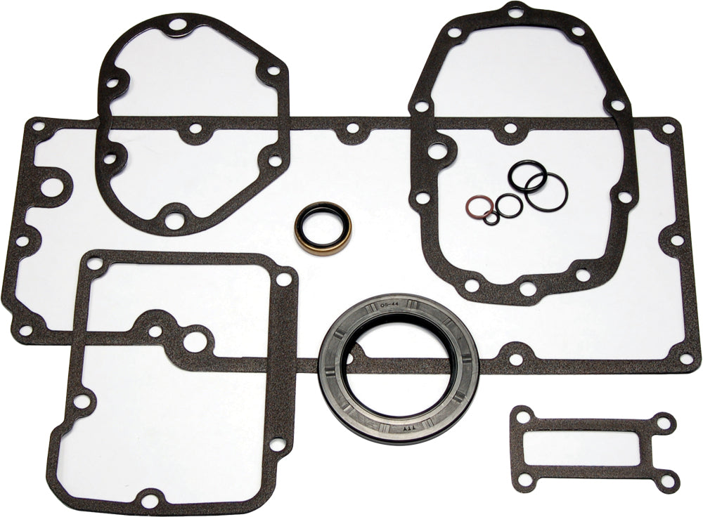 Cometic complete transmission gasket twin cam kit with seals, OE#26072-99, for motorcycle engines, shown in the image.