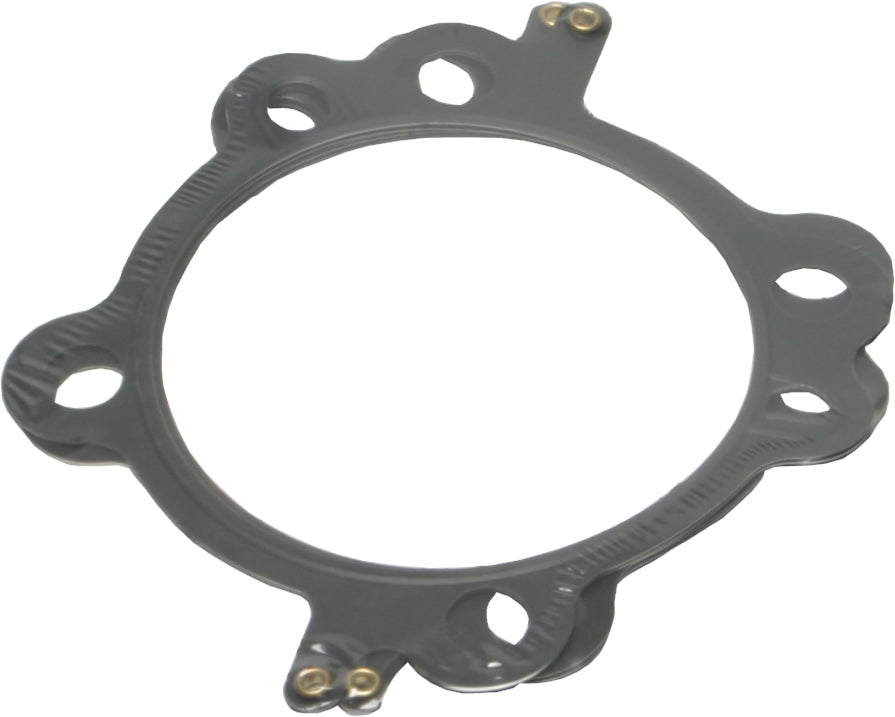 Cometic twin cam head gasket set with 4.060-inch bore, showing metallic sealing surfaces and gasket details for engine repair.