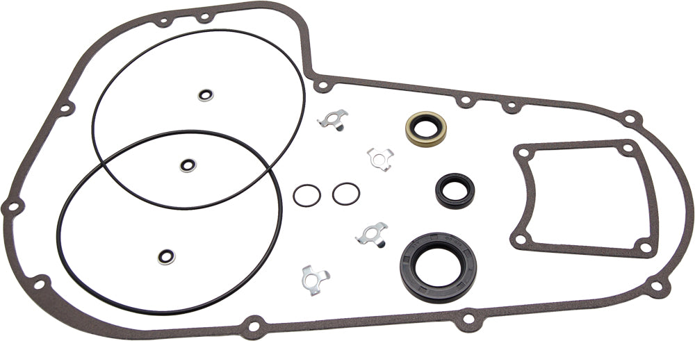 Cometic primary gasket and seal kit for Big Twin engines, includes gaskets and seals for motorcycle engine repair.