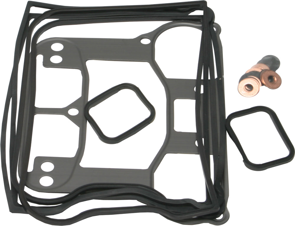 Cometic rocker box gasket kit for Evo Big Twin motorcycles, showing gasket and seal components in the image.