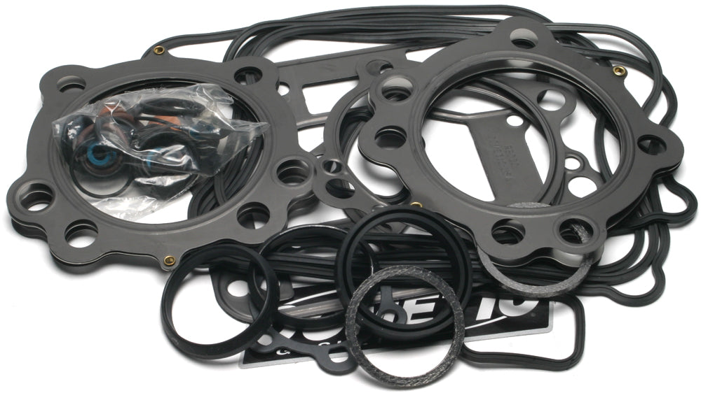 Cometic top end gasket kit for Evo Sportster motorcycle engine, includes seals and gaskets for top end repair.