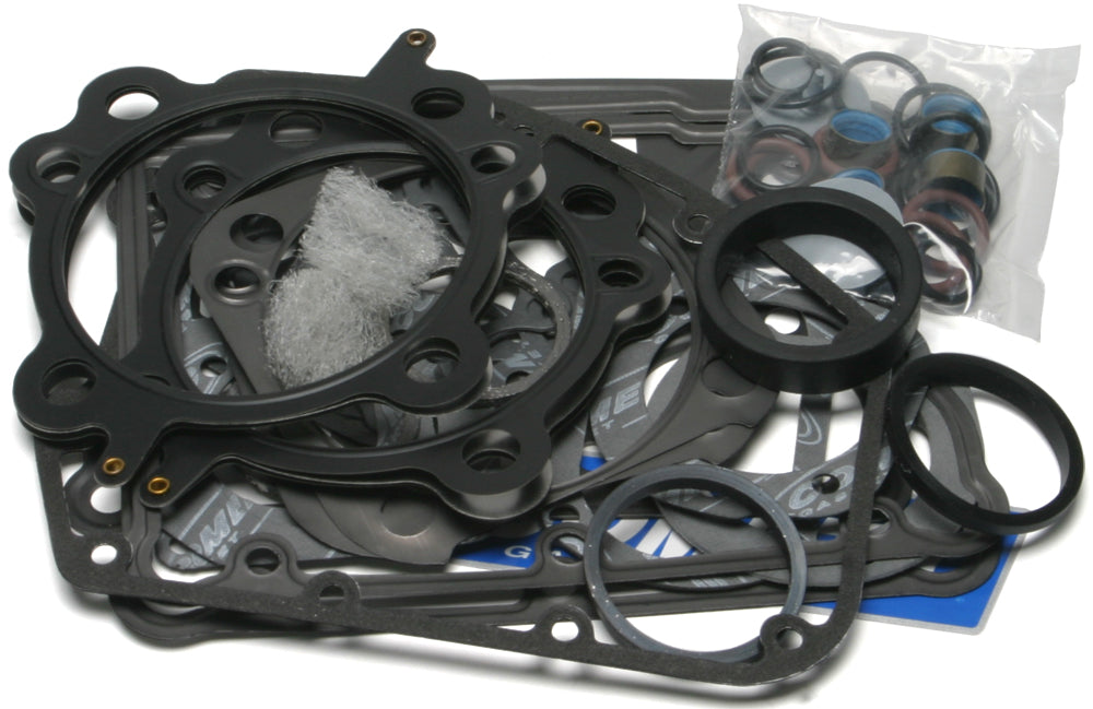 Cometic Top End Est Gasket Twin Cam Kit 68-911430 for motorcycle engine, showing gaskets and seals in the kit.
