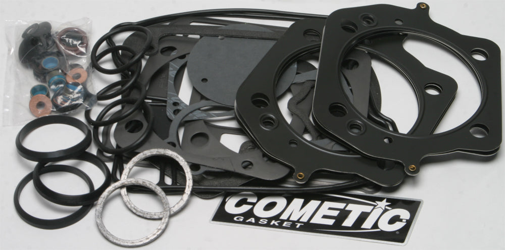 Cometic Big Bore Evo Big Twin top end gasket kit with seals, designed for motorcycle engine rebuilds, featuring high-quality gasket components.