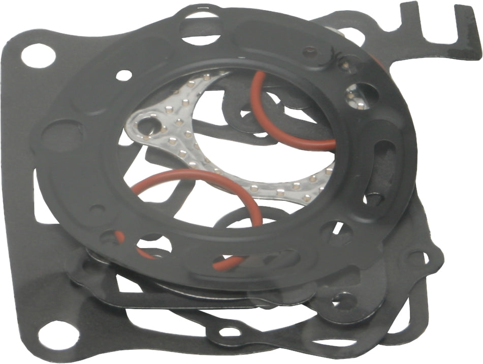 Cometic Top End Gasket Kit 54mm HON engine with gaskets and seals laid out on a surface, detailed close-up of gasket components.
