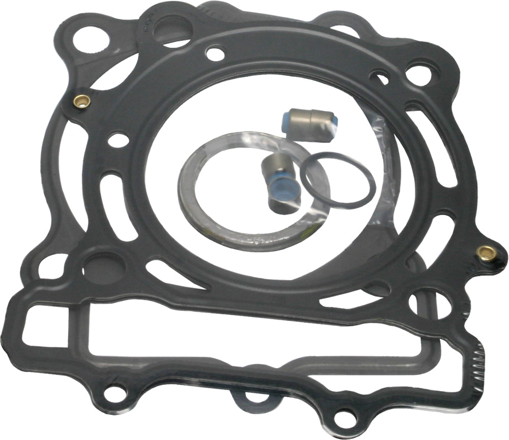 Cometic top end gasket kit with 77mm gaskets for Kawasaki and Suzuki engines, includes seals and gaskets for engine rebuild.