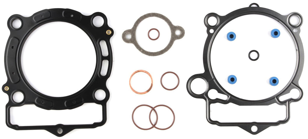 Cometic Top End Gasket Kit for KTM 88mm engine, includes gaskets and seals, component parts laid out on a surface.