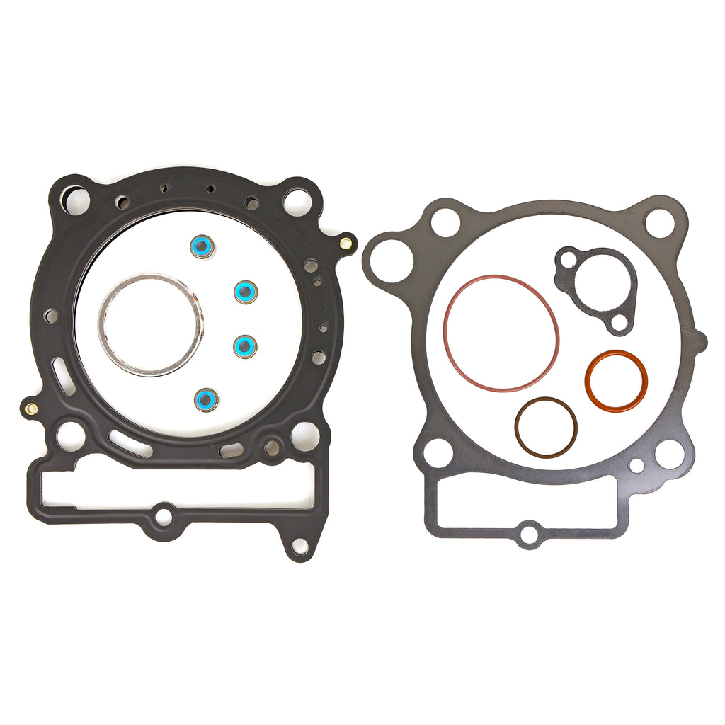 Cometic top end gasket kit for Kawasaki engines, includes gaskets and seals, part number 68-38060E, with various gasket components visible.