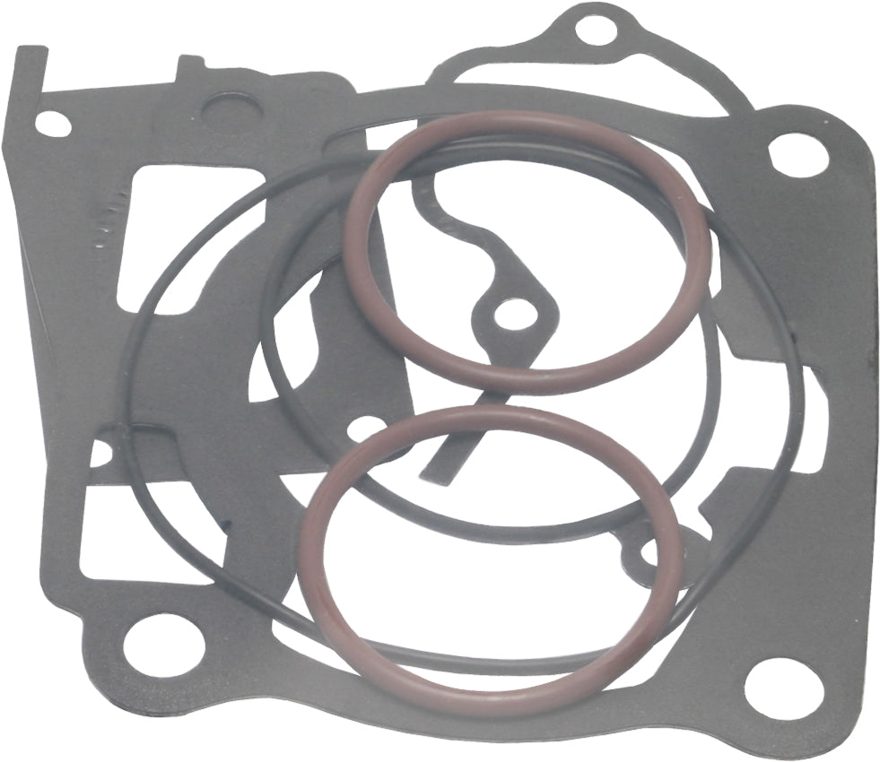 Cometic top end gasket kit for Yamaha engines, includes gaskets and seals for engine top end repair, assembled on a white background.