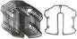 Cometic upper rocker gasket M8 .020 inch thickness for engine, 10-pack, showing rubber seal and gasket details.