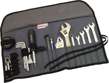 Load image into Gallery viewer, Cruztools KTM Tool Kit 57-00232 with various tools for motorcycle maintenance, arranged on a black carrying case.