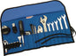 Cruztools Roadtech H3 Tool Kit with various motorcycle repair tools in a compact storage case