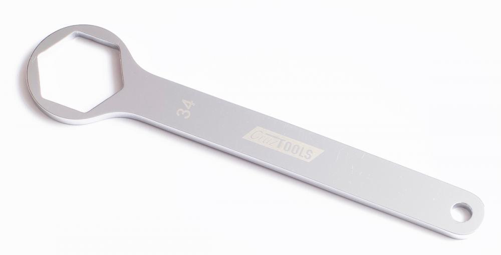 Cruztools 34mm rear axle wrench for BMW, featuring a sturdy metal tool with ergonomic handle for easy use.