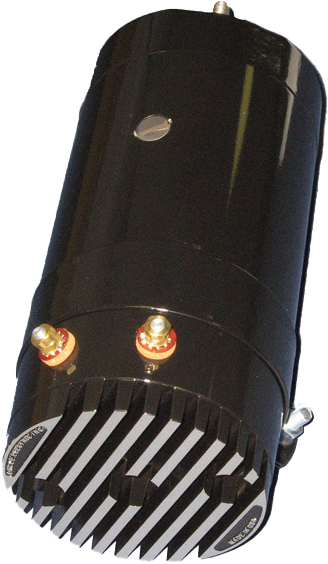 Cycle Electric 12V high-output generator with regulator, used in motorcycle electrical systems, in black with mounting components visible.