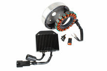 Charger l'image dans la galerie, Cycle Electric alternator kit for Dyna models 2004-2005, electrical component with wiring and mounting hardware.