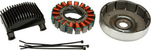 Load image into Gallery viewer, Cycle Electric alternator kit for Dyna 12-17 motorcycles, electrical component with wiring and mounting hardware.