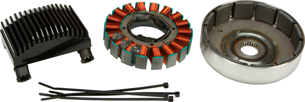 Cycle Electric Dyna Alternator Kit for 2012-2017 motorcycles, electrical component with mounting hardware and wiring.