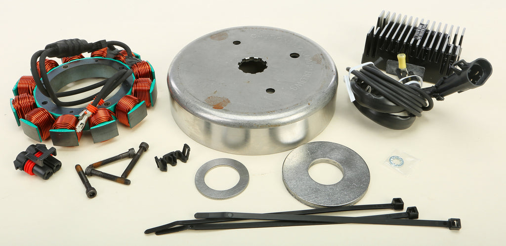 Cycle Electric alternator kit for Dyna models 1999-2003, electrical component with wiring and mounting hardware.