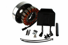 Load image into Gallery viewer, Cycle Electric alternator kit for Harley FLH/FLT 2009-2010 without oil cooler, electrical component with wiring and mounting hardware.