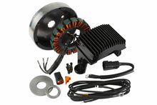 Load image into Gallery viewer, Cycle Electric alternator kit for Harley FLH, FLT, FXR models 1979-1996, showing the electrical components and mounting hardware.