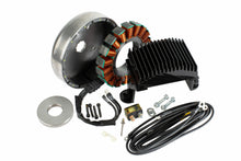 Charger l'image dans la galerie, Cycle Electric alternator kit for Harley FLH, FLT, FXR 1989-1998, showing the electrical components and mounting hardware.