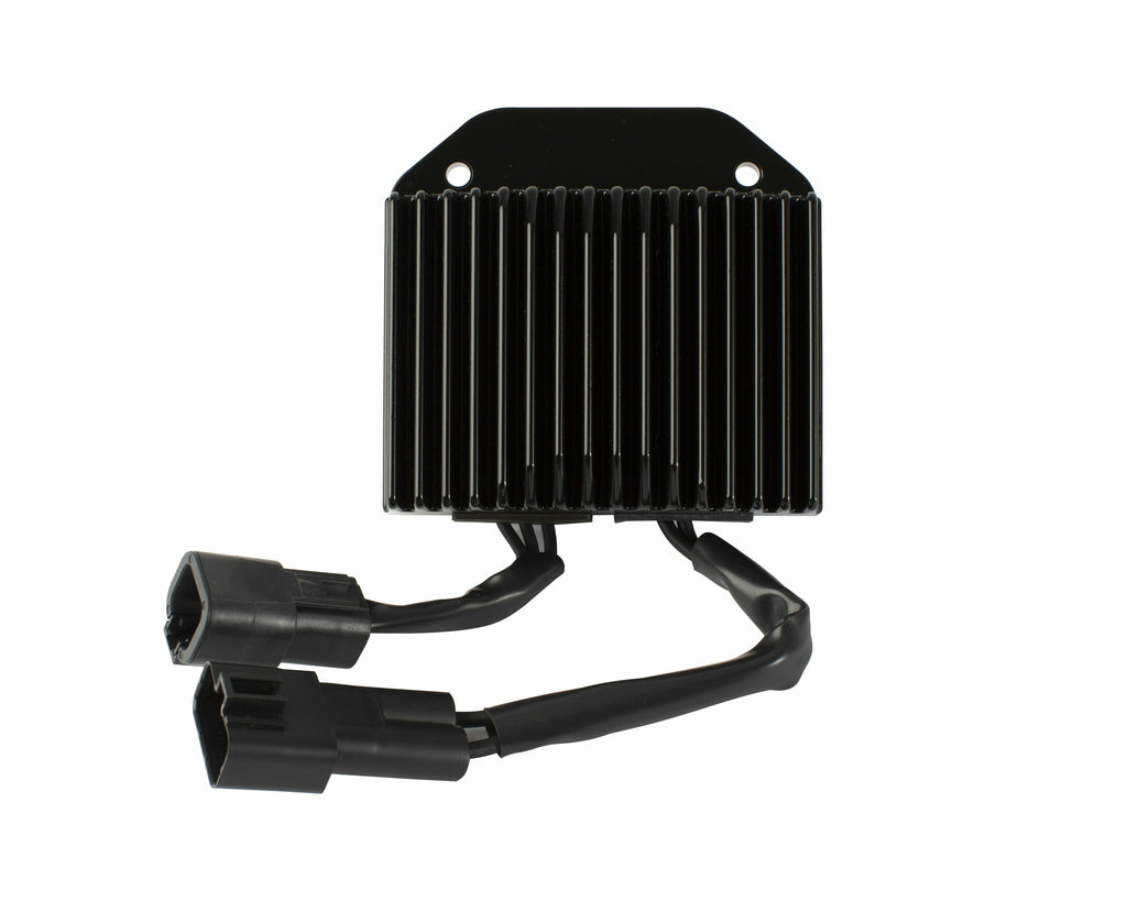Cycle Electric electrical regulator Dyna 04-05 model, showing the metal casing and connection terminals on a white background.