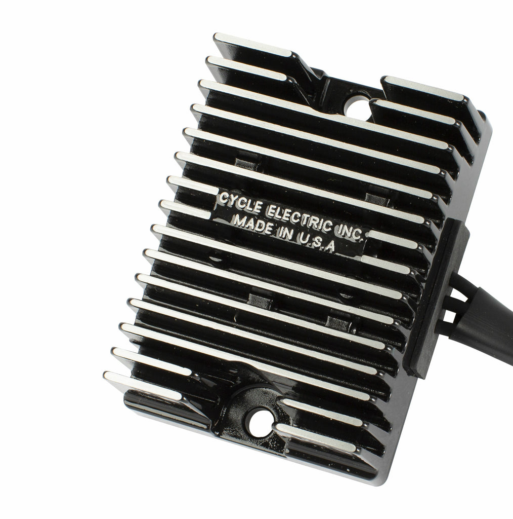 Cycle Electric electrical regulator for Softail motorcycle, model 00 273-1216, shown in a close-up view with electrical components.