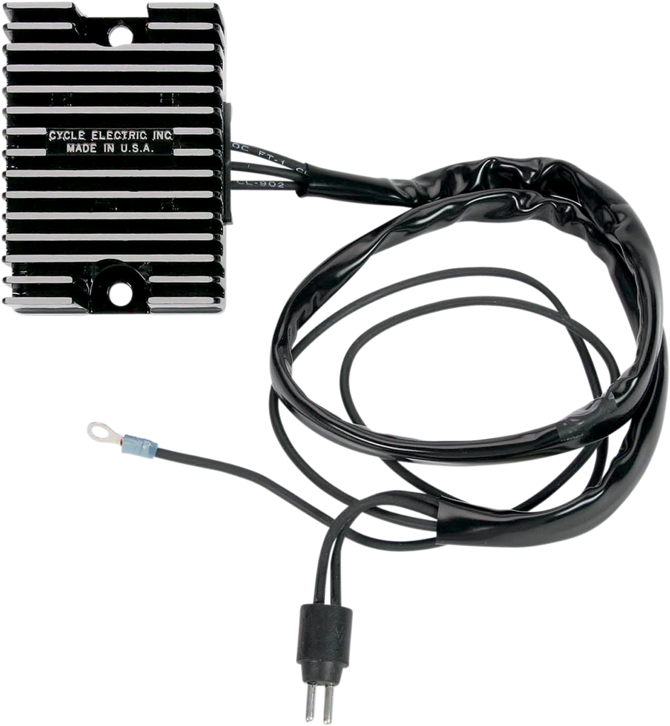 Cycle Electric electrical regulator XL L84-90 273-1206 for motorcycle or vehicle electrical system, showing the black and silver component.