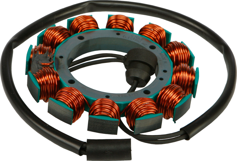 Cycle Electric electrical stator XL 91-06 273-1429 for motorcycle, showing the coil windings and mounting points.