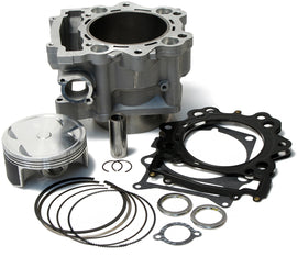 Cylinder Works engine cylinder kit for Yamaha, featuring a 105cc bore with +3.0mm and 9.2:1 compression ratio, shown in the image.