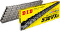 D.I.D Chain 530VX3 130L motorcycle chain with silver links and black side plates, designed for durability and performance