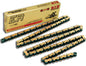 D.I.D Super 428NZG-120 non O-ring chain in gold, motorcycle chain with durable links, ideal for high-performance bikes.