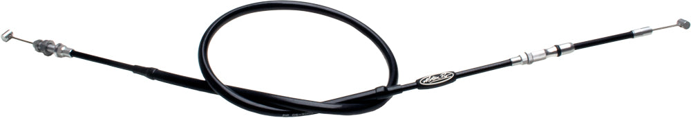 Motion Pro T3 Slidelight clutch cable for motorcycle, showing the black control cable with metal fittings and protective sheath.